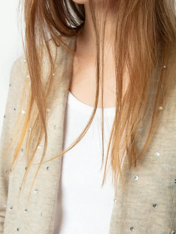 Women Zadig and Voltaire Sweaters and Cardigans Daffy Cashmere Cardigan Geology