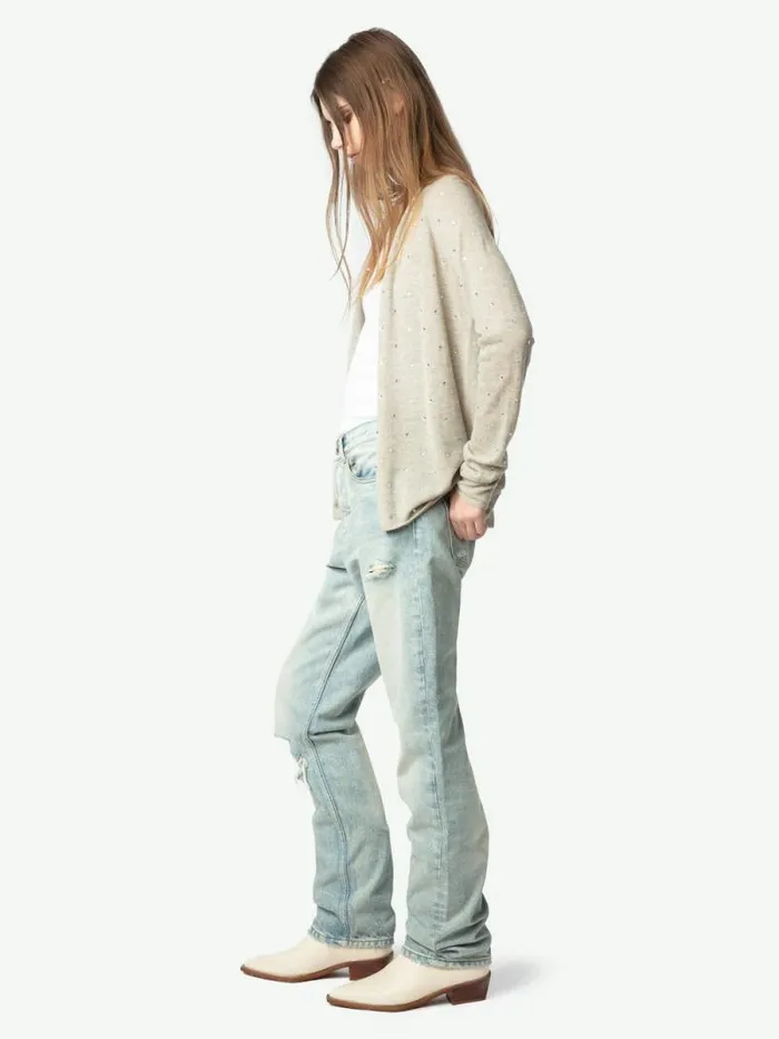 Women Zadig and Voltaire Sweaters and Cardigans Daffy Cashmere Cardigan Geology