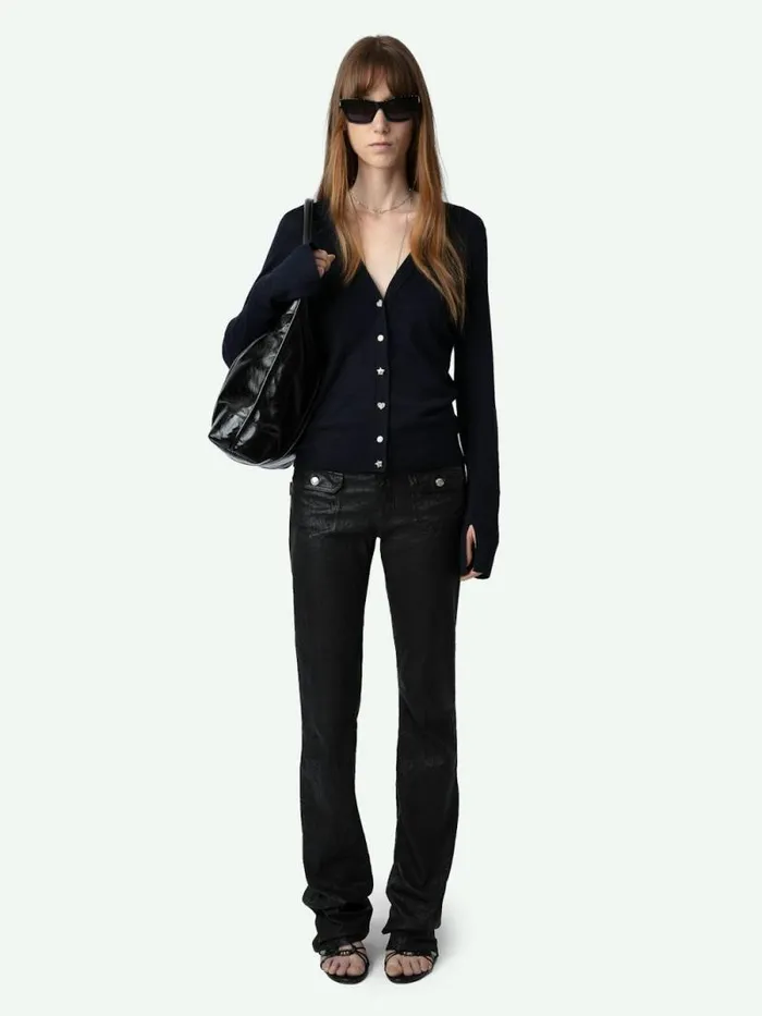 Women Zadig and Voltaire Sweaters and Cardigans Jemma Cardigan Encre