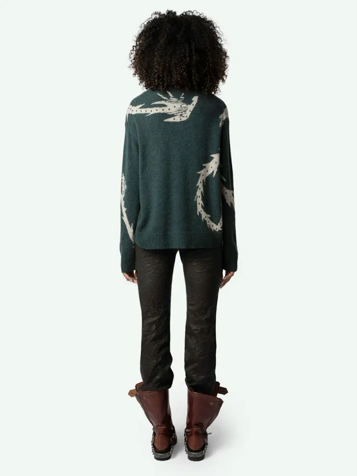 Women Zadig and Voltaire Sweaters and Cardigans Markus Cashmere Sweater Peaks Women Zadig and Voltaire Sweaters and Cardigans Markus Cashmere Sweater Peaks