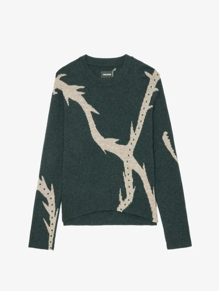Women Zadig and Voltaire Sweaters and Cardigans Markus Cashmere Sweater Peaks Women Zadig and Voltaire Sweaters and Cardigans Markus Cashmere Sweater Peaks
