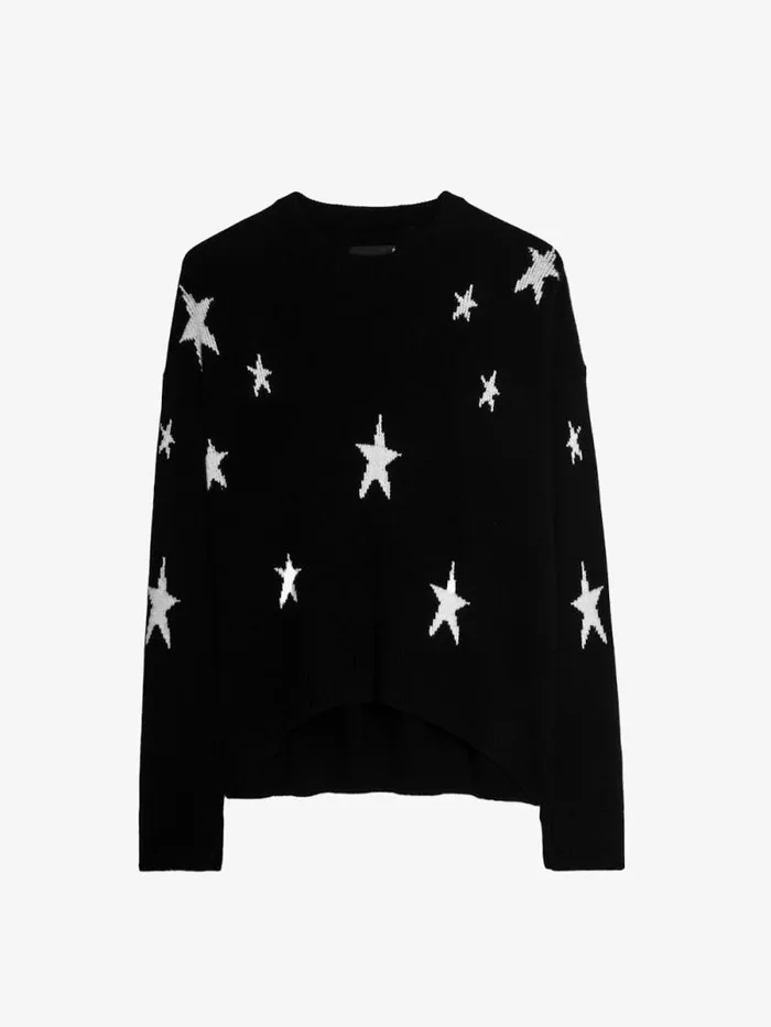 Women Zadig and Voltaire Sweaters and Cardigans Markus Stars Cashmere Sweater Black