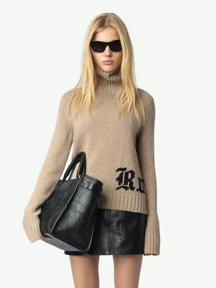 Women Zadig and Voltaire Sweaters and Cardigans Nalma Wool Sweater Oatmeal