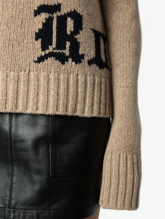 Women Zadig and Voltaire Sweaters and Cardigans Nalma Wool Sweater Oatmeal