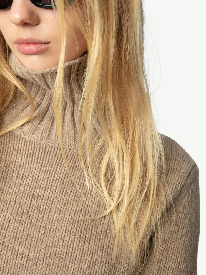 Women Zadig and Voltaire Sweaters and Cardigans Nalma Wool Sweater Oatmeal