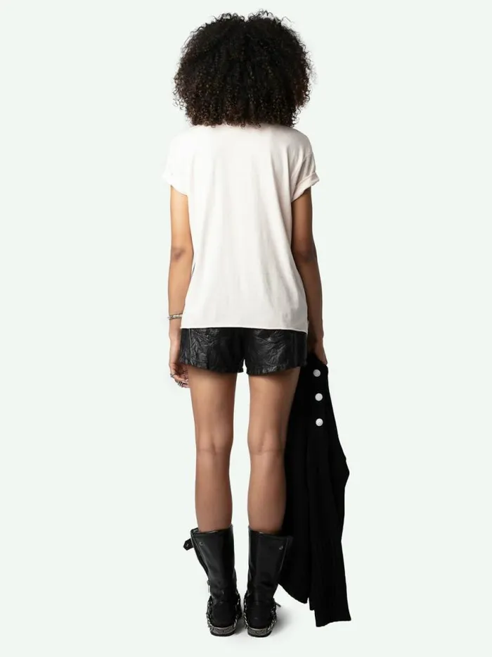 Women Zadig and Voltaire TShirts Tommer Love Yourself Diamant Tshirt Sweet