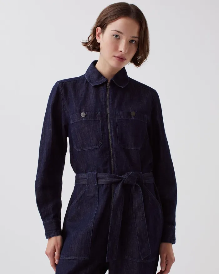 Women ZipUp Jumpsuit Rinse Comptoir Des Cotonniers Dresses and Jumpsuits Women ZipUp Jumpsuit Rinse Comptoir Des Cotonniers Dresses and Jumpsuits