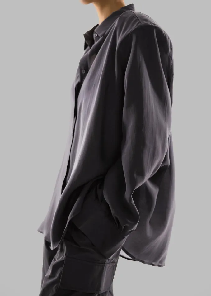 Women Zoula Padded Shirt 8211 Charcoal The Frankie Shop Tops