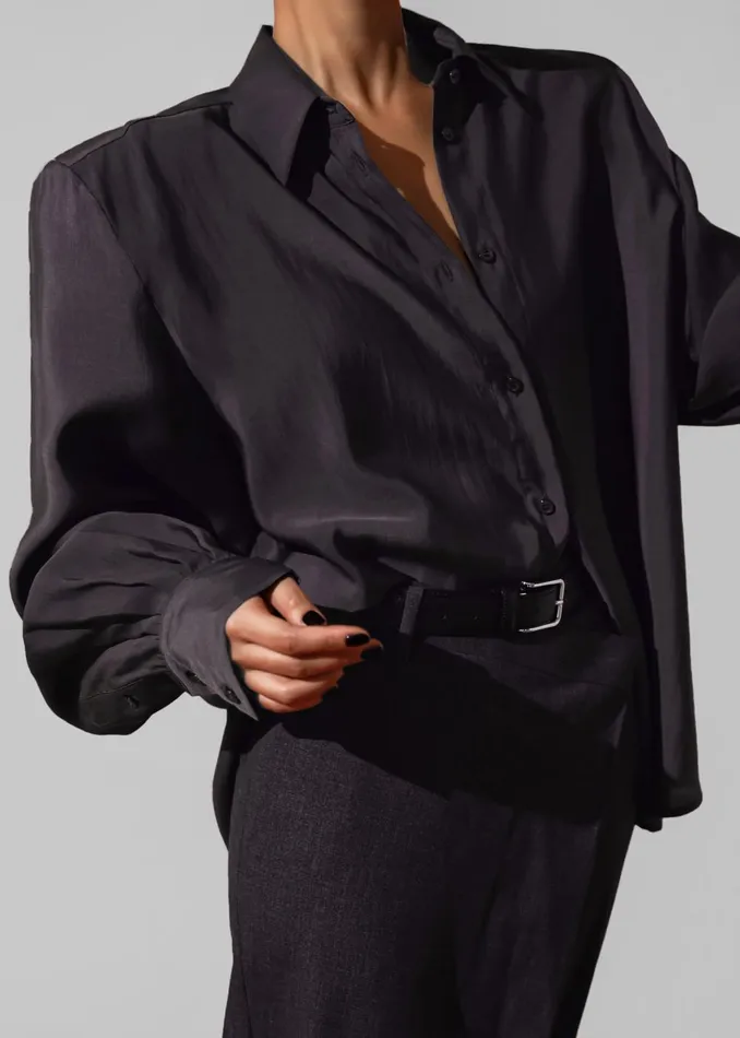 Women Zoula Padded Shirt 8211 Charcoal The Frankie Shop Tops
