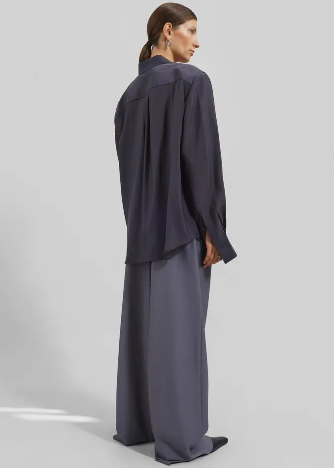 Women Zoula Padded Shirt 8211 Charcoal The Frankie Shop Tops