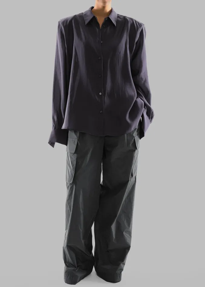 Women Zoula Padded Shirt 8211 Charcoal The Frankie Shop Tops