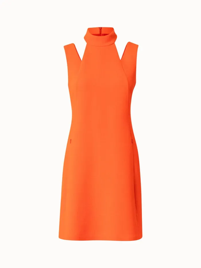 Wool Crpe DoubleFace Dress Coral Women Akris Dresses