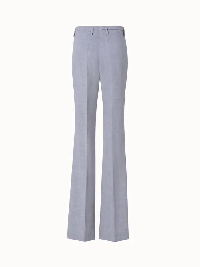 Wool DoubleFace Bootcut Pants Silver Women Akris Pants