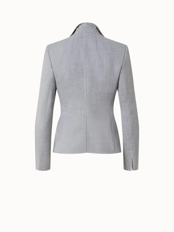 Wool DoubleFace Jacket Silver Women Akris Jackets