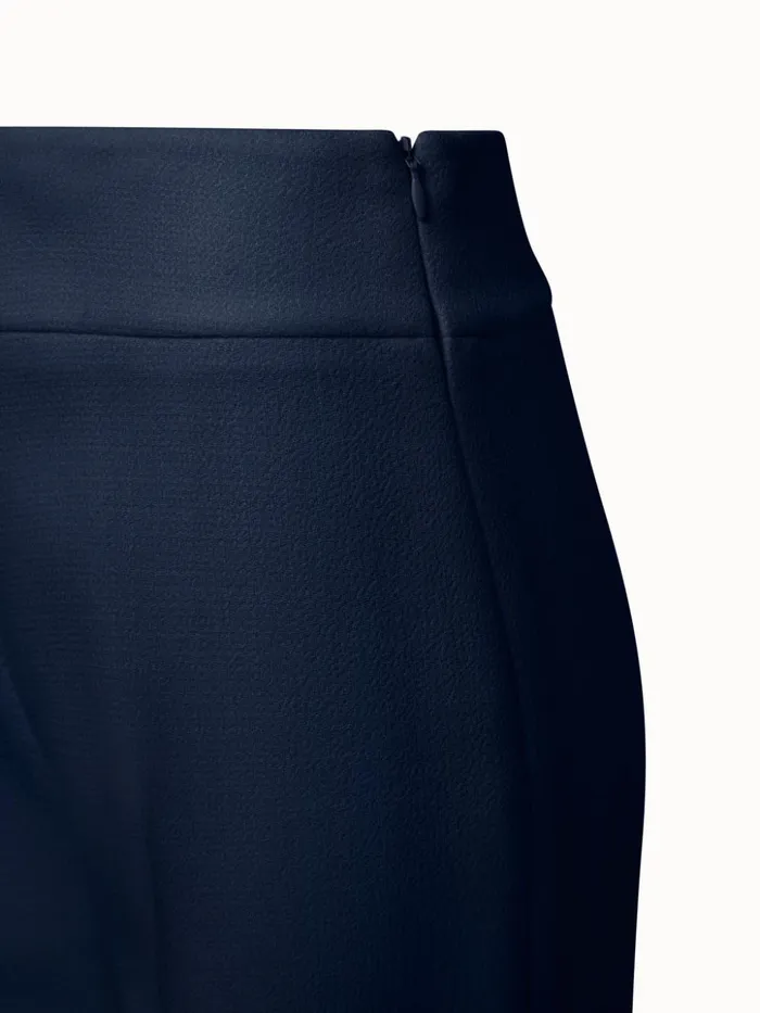 Wool DoubleFace Straight Leg Pants Navy Women Akris Pants
