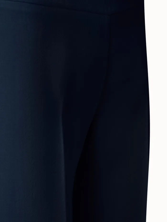 Wool DoubleFace Straight Leg Pants Navy Women Akris Pants