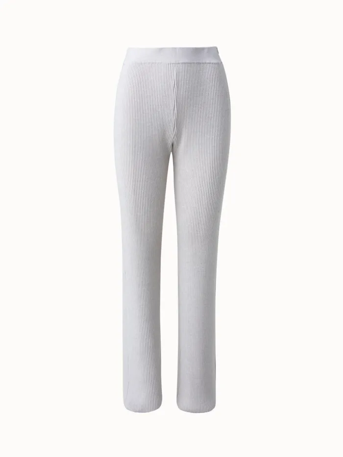 Wool Rib Knit Pant Bl Women Akris Knitwear