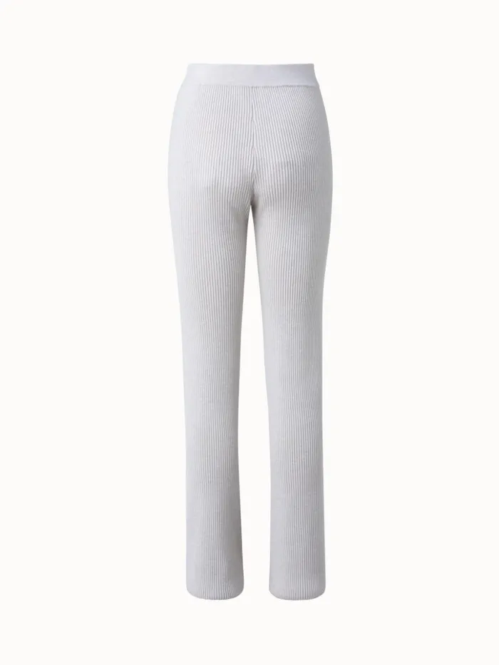 Wool Rib Knit Pant Bl Women Akris Knitwear