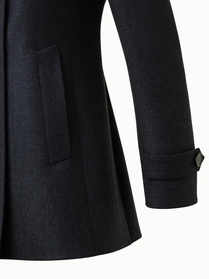 Wool Stretch DoubleFace Peacoat Charcoal Women Akris Jackets