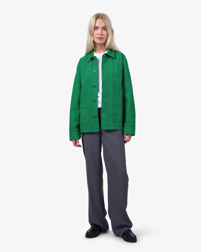 Workwear Jackets Women Organic Workwear Jacket 8211 Petrol Blue Colorfulstandard