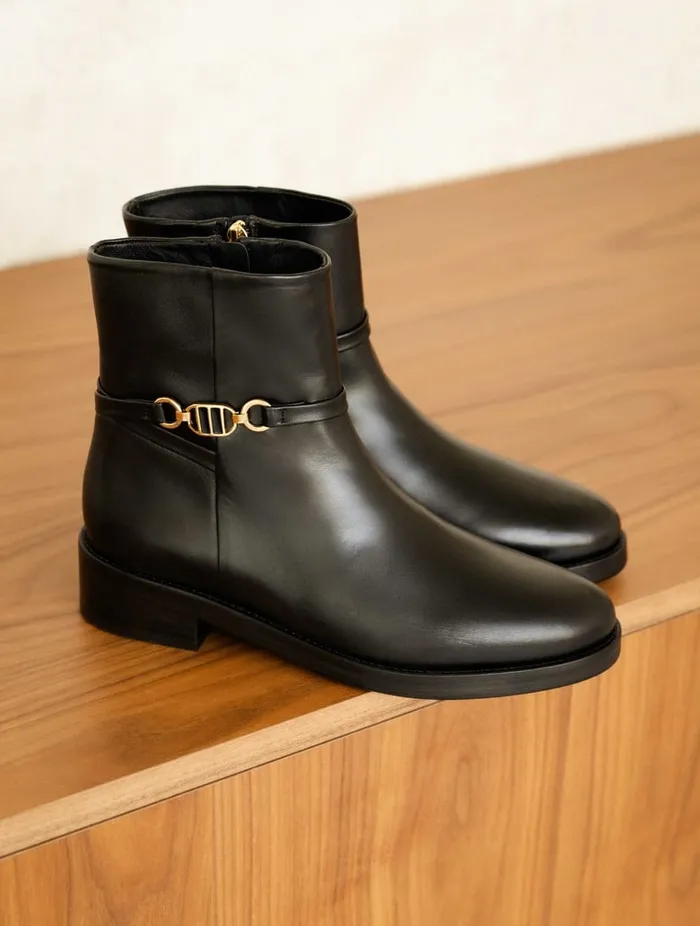 Yona Passion Black Women Bobbies Ankle Boots