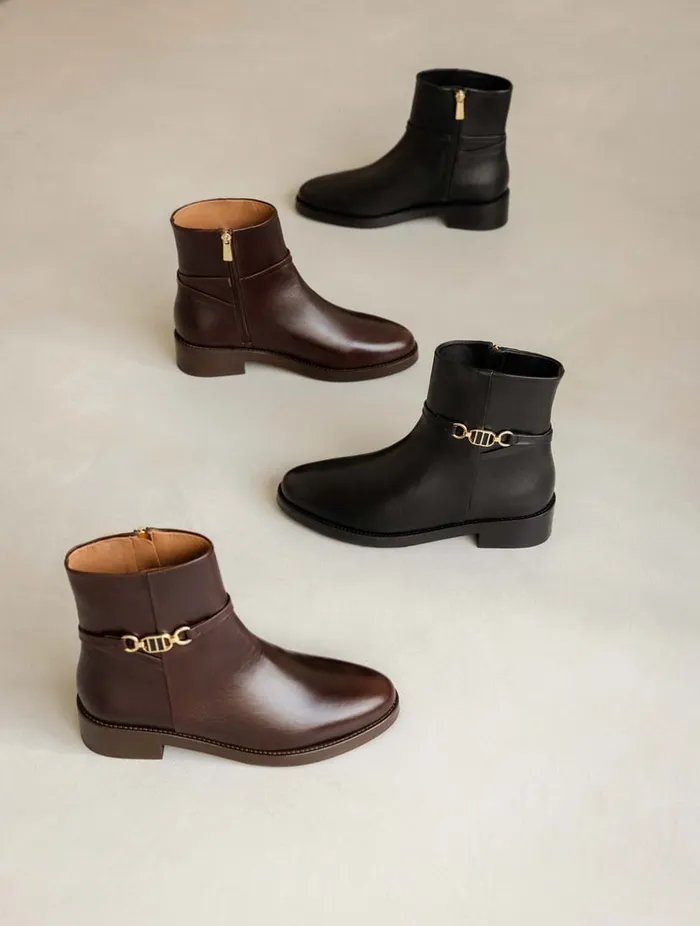Yona Passion Black Women Bobbies Ankle Boots